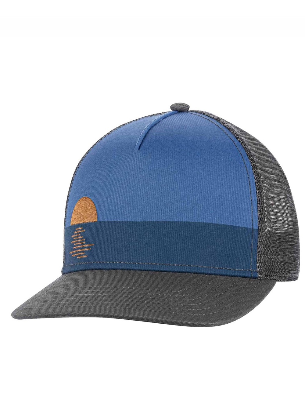 Pistil Davis Trucker Hat, dark gray and blue, OS